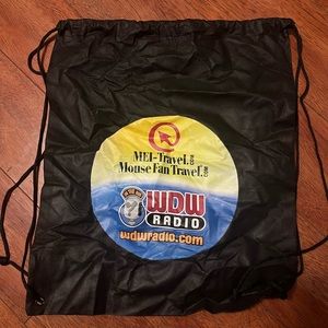 walt disney world radio drawstring bag